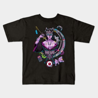 Woman Samurai Cyberpunk Kids T-Shirt